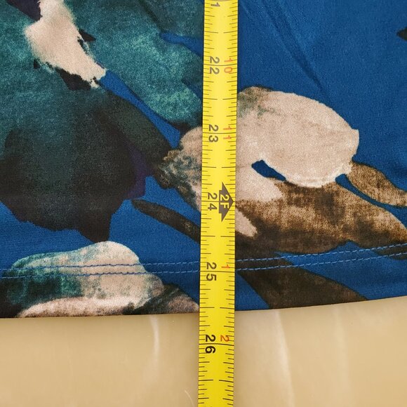 Calvin Klein Dark Floral Fairy Long Sleeve Women's Stretchy Blouse Top Size 1X - Picture 7 of 12